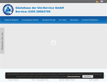 Tablet Screenshot of gaestehaus-uni.de
